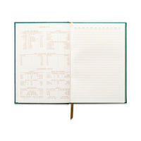 Hard Cover Suede Cloth Journal With Pocket | Linear Boxes